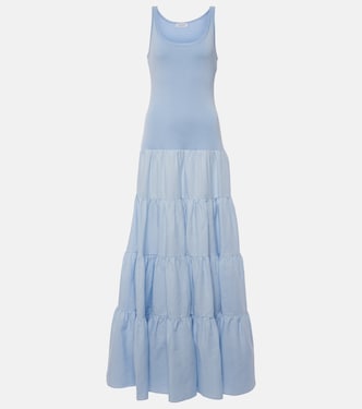 Vestido largo Pozas de lino a capas | Gabriela Hearst