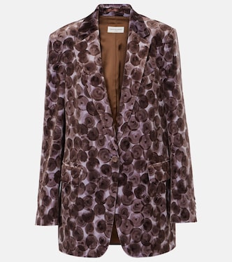 Blazer imprimé en coton mélangé | Dries Van Noten