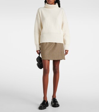 Ribbed-knit virgin wool turtleneck sweater | Moncler