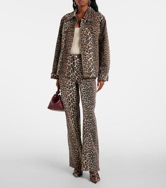 Jeans regular Izey con stampa leopardata | Ganni