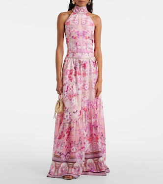 Top in seta con scollo all’americana | Camilla