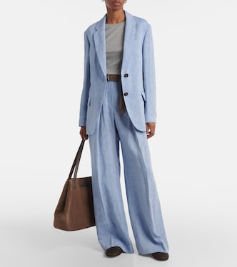 Blazer in misto lino | Brunello Cucinelli
