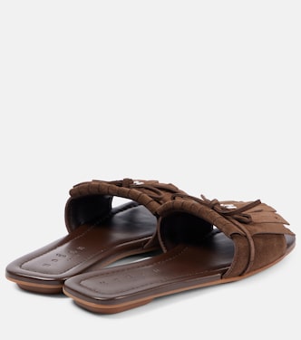 H685 fringed suede slides | Hogan
