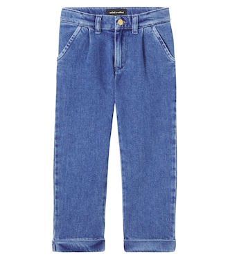 Logo straight jeans | Mini Rodini