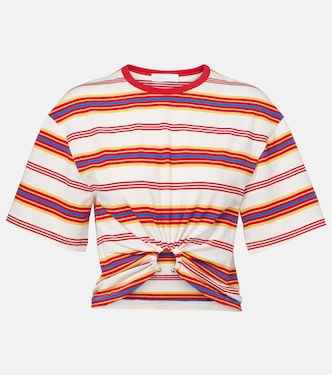 T-shirt in misto cotone a righe | Rabanne