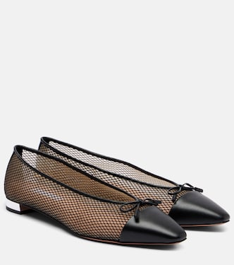 Gioia mesh and leather ballet flats | Aquazzura