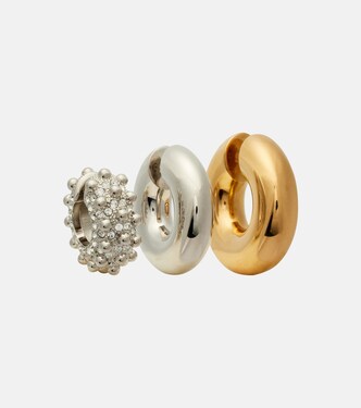 Set aus drei Ear Cuffs mit Kristallen | Rabanne