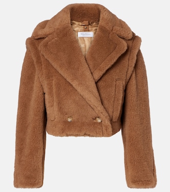 Chaqueta cropped Santos de pelo de camello y seda | Max Mara