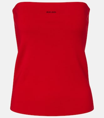 Cotton jersey tube top | Miu Miu