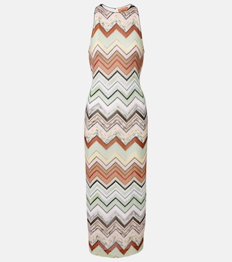 Zigzag knitted midi dress | Missoni