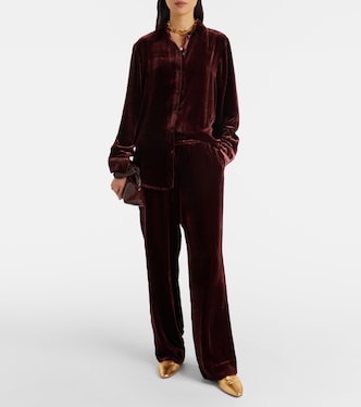 London velvet pajama pants | Asceno