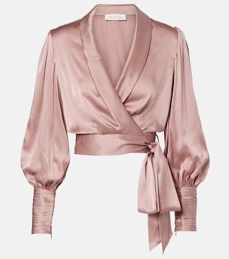 Silk wrap top | Zimmermann