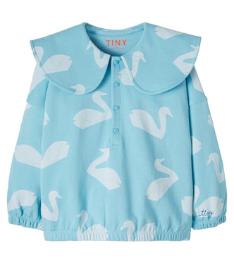 Big Swans cotton jersey sweatshirt | Tinycottons
