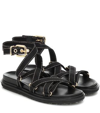 Sandali Fussbet in canvas e pelle | Marni