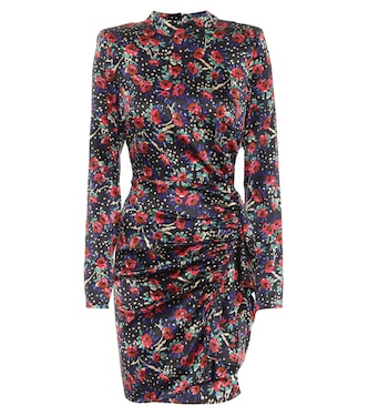 Robe Louella en satin de soie mélangée à fleurs | Veronica Beard