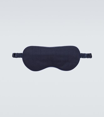 Duke cashmere herringbone eye mask | Derek Rose
