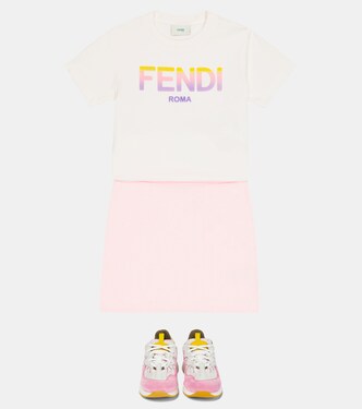 Cotton logo T-shirt | Fendi Kids
