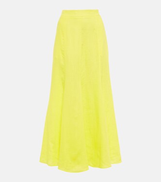 Falda midi Tate de lino | Gabriela Hearst