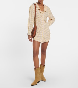 Vestido corto Coral de seda y algodón | Isabel Marant