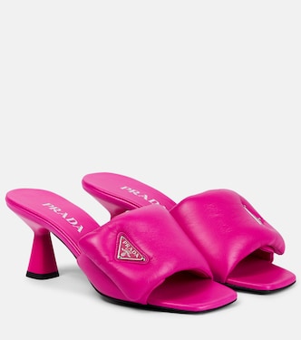 Padded leather mules | Prada
