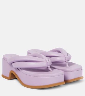 Tongs à plateforme en cuir | Dries Van Noten