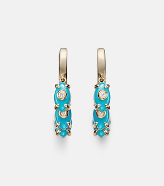 Boucles d’oreilles Huggie en or 14 carats et diamants | Sydney Evan