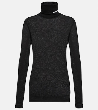 Jersey de cuello alto con logo | Jil Sander