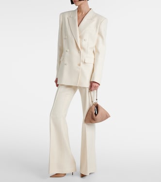 Pantalon évasé Rhein en soie et laine | Gabriela Hearst
