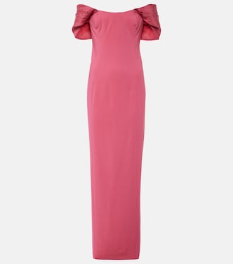 Off-Shoulder-Robe aus Cady | Oscar de la Renta