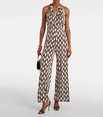 Tai printed halterneck jumpsuit | Diane von Furstenberg