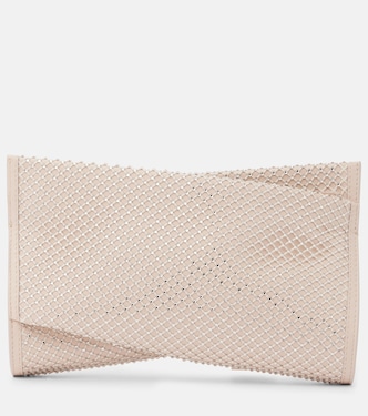 Clutch Loubitwist Small aus Leder mit Kristallen | Christian Louboutin