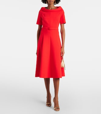 Vestido midi de mezcla de lana | Oscar de la Renta