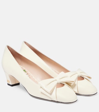 Bridal Bowow 45 bow-detail leather pumps | Valentino Garavani