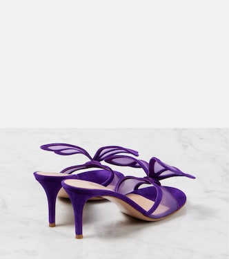 Pantoletten Butterfly 70 mit Veloursleder | Gianvito Rossi