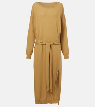 Trompe-l'œil cotton midi dress | Lemaire