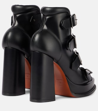 Sandales Caged 120 à plateau en cuir | McQueen