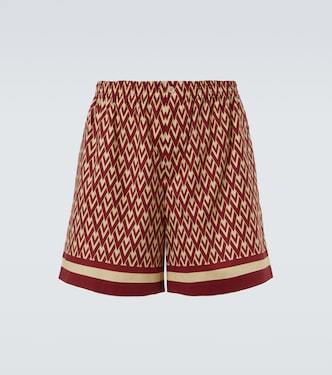 Bermuda-Shorts Toute La V aus Baumwollpopeline | Valentino