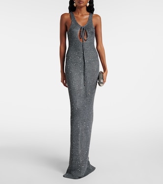 Abito lungo Jules in maglia con paillettes | Bananhot