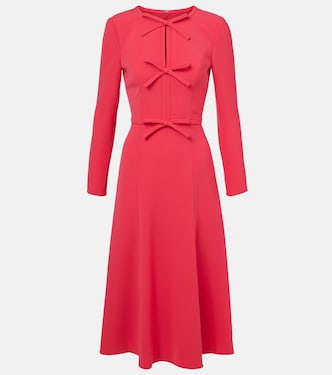 Bow-detail crêpe midi dress  | Carolina Herrera