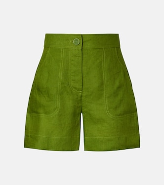 High-Rise Shorts Correct aus Leinen | Eres