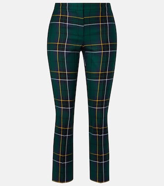 Plaid wool straight pants  | McQueen
