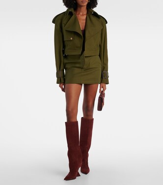 Cropped cotton twill trench coat | Wardrobe.NYC