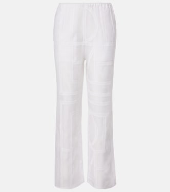Cotton and silk voile wide-leg pants | Toteme