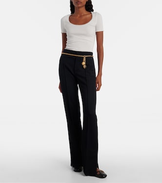 Virgin wool gabardine flared pants | Chloé
