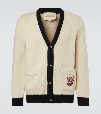 Embroidered virgin wool cardigan | Valentino