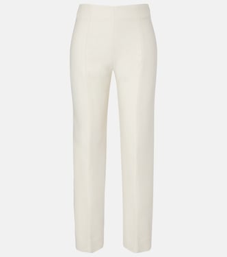 Pantalon slim en laine et soie | Toteme