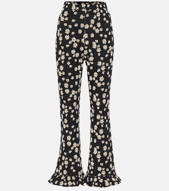 Floral high-rise flared pants | Miu Miu