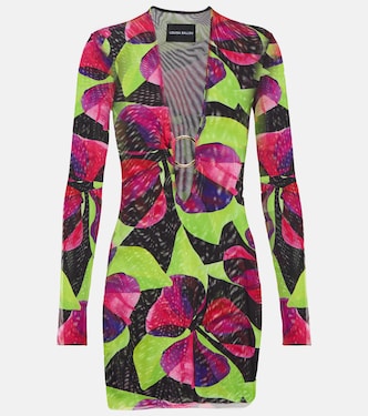 Helios printed mesh minidress | Louisa Ballou