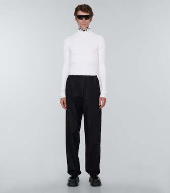 Pull à col montant en coton | Prada