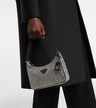 Borsa in raso con cristalli | Prada